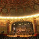 The beautiful interiors of Romanian Athenaeum of Bucharest Romania