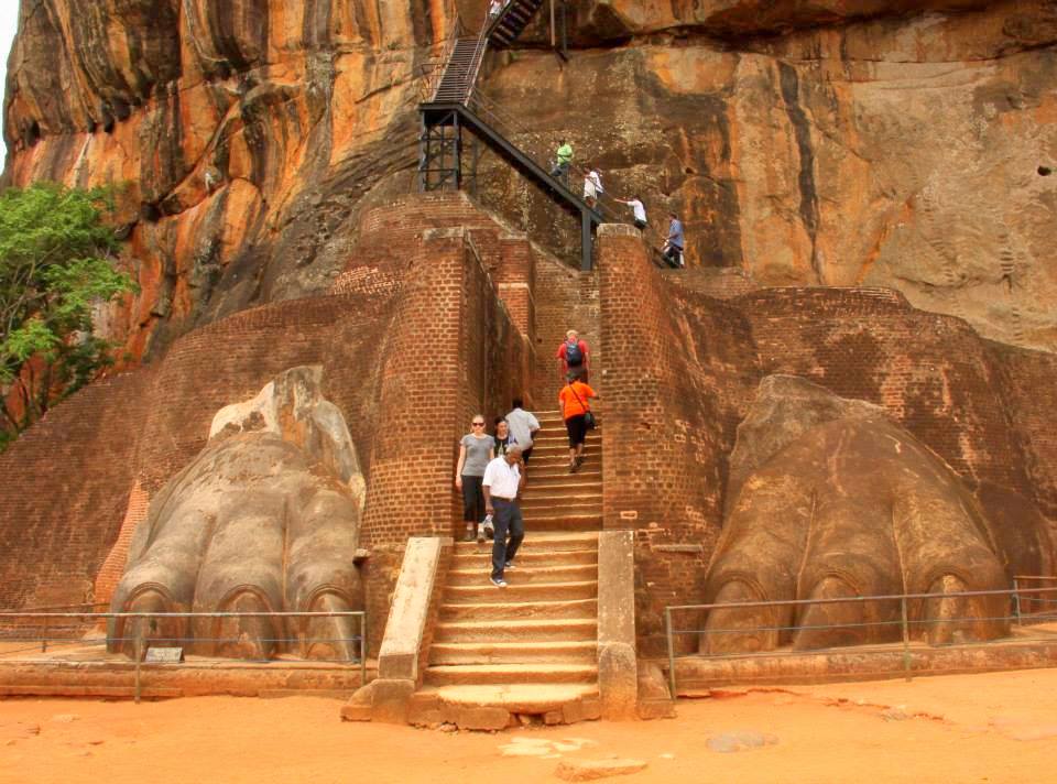 The famous Lion rock Platform that rendered the name Sigiriya